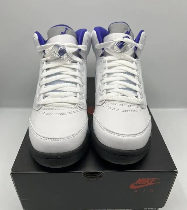 2022 Nike Air Jordan 5 V Retro Dark Concord 4-14 White B...