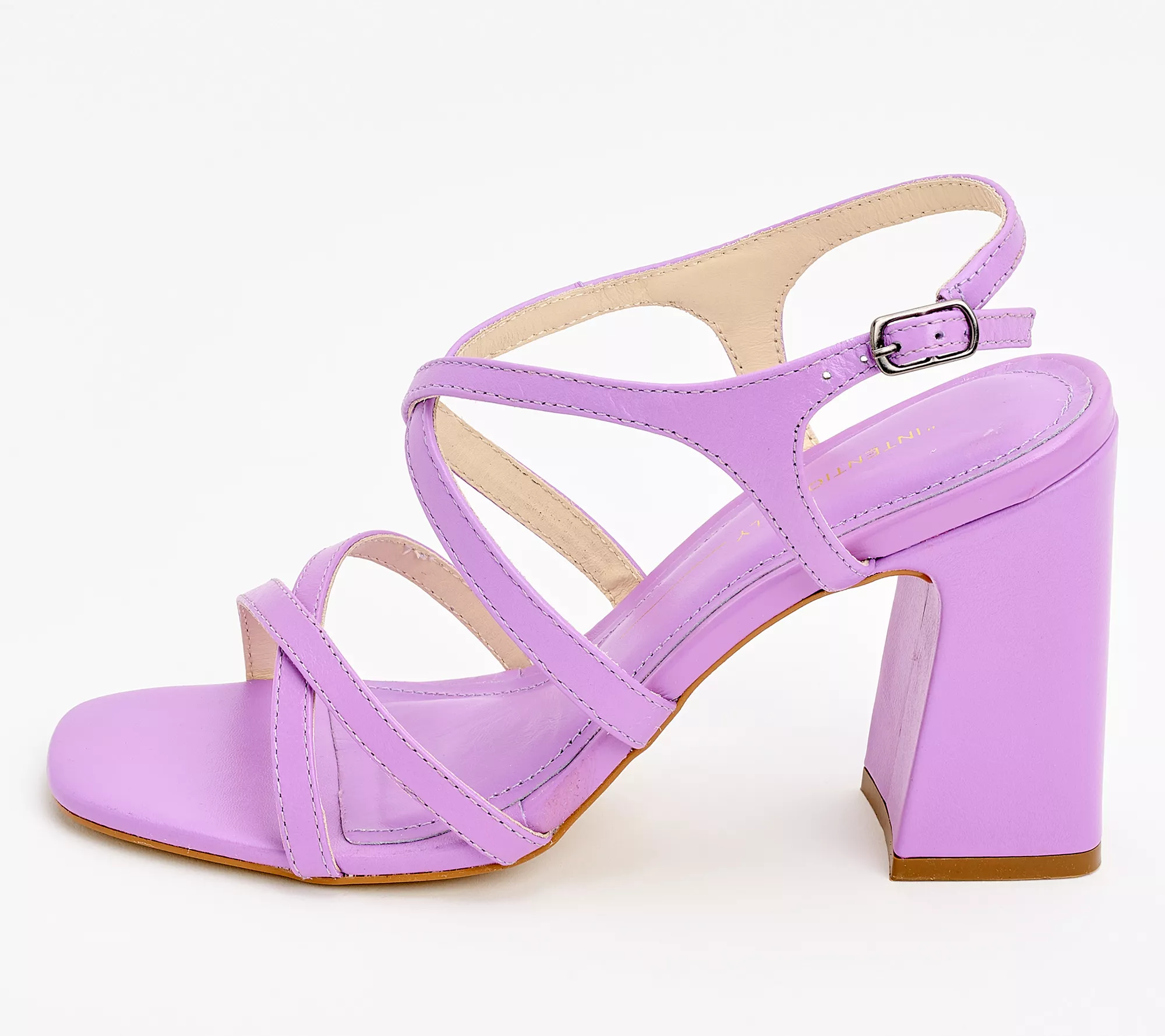 "As Is" INTENTIONALLY BLANK Leather Strappy Heeled Sandals