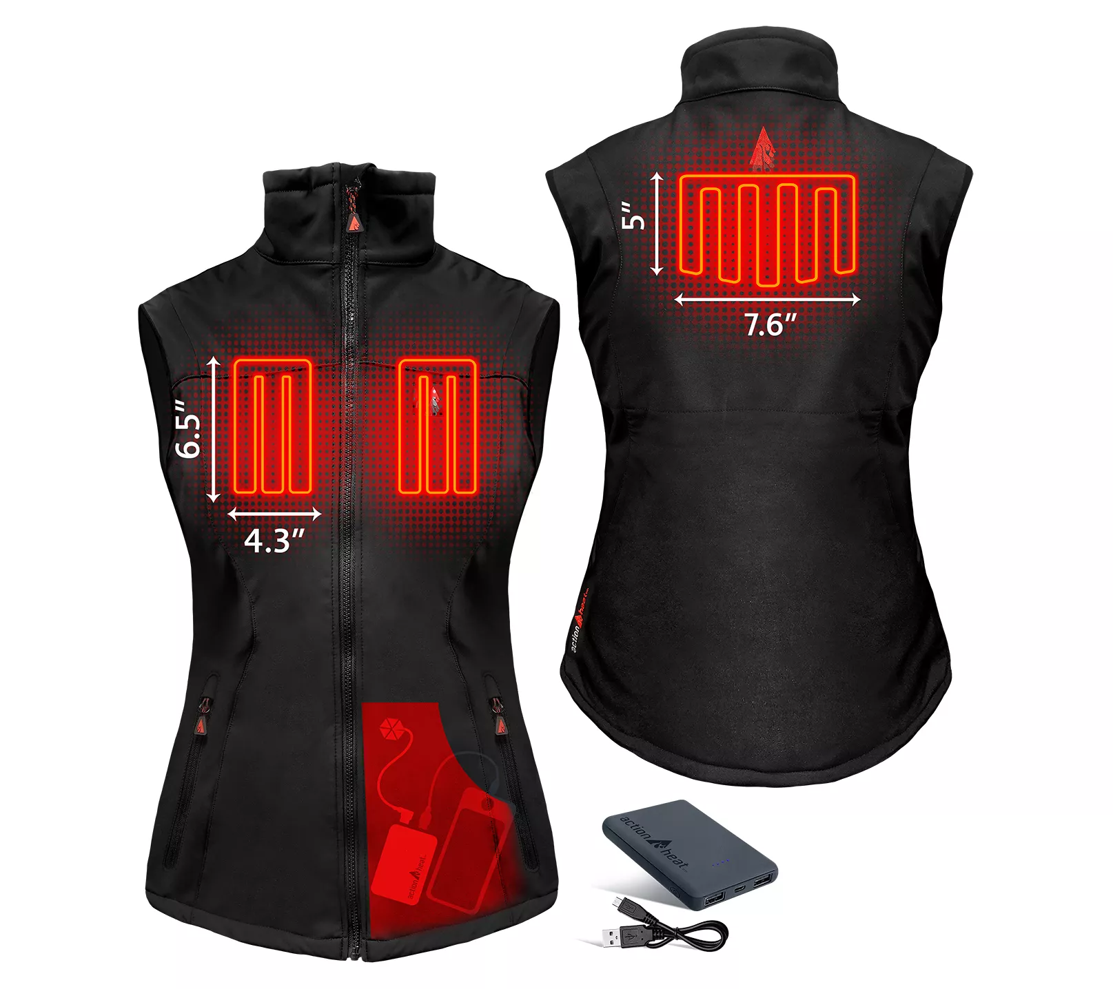 ActionHeat Women's 5V Battery Heated Softshell Vest