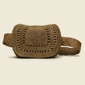 Alix Raffia Hip Bag - Sucre Brun