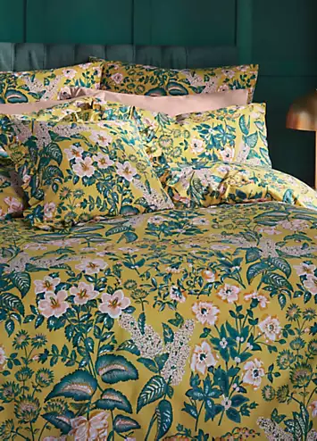 Amanda Holden Ochre Cotswold Floral 180 Thread Count Duvet Cover Set | Kaleidoscope