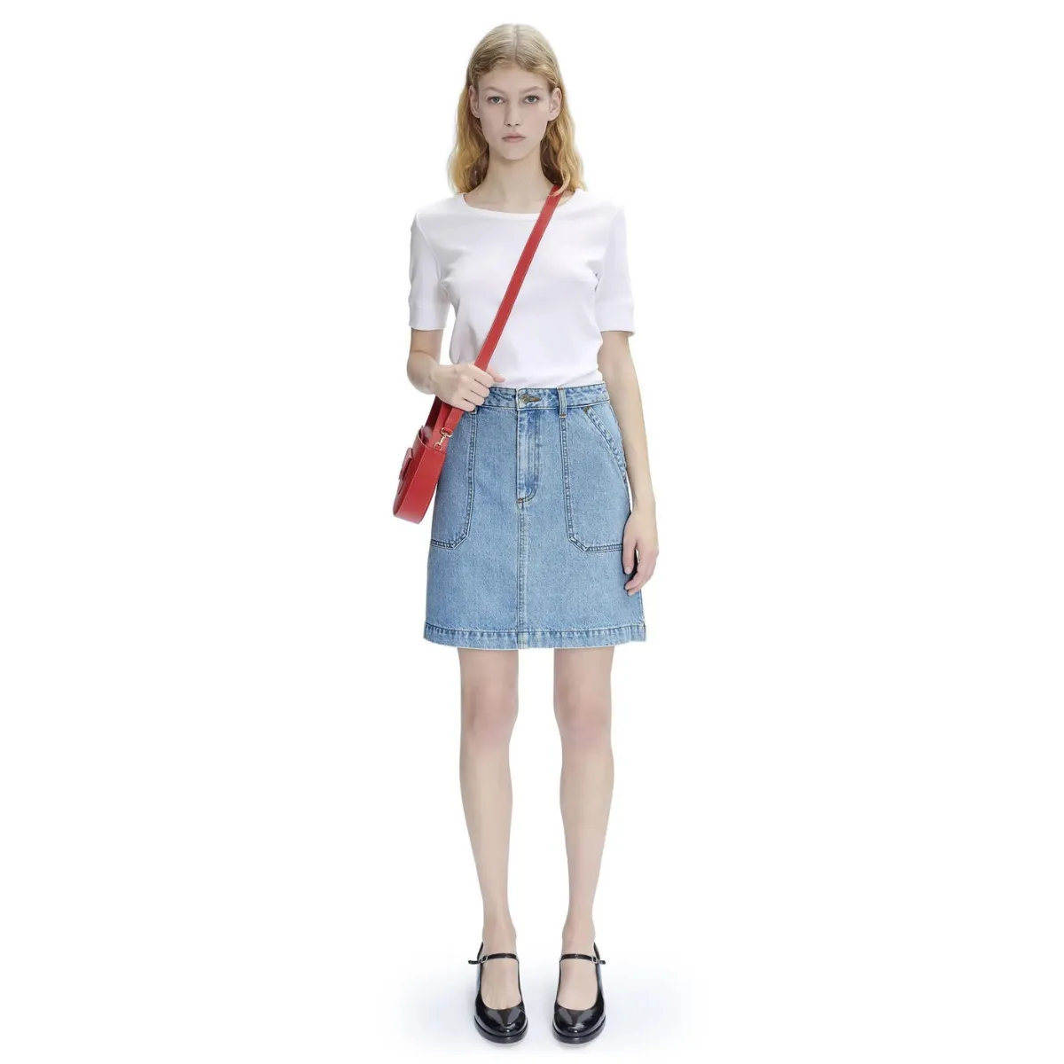 A.P.C.   Lea Skirt Pale Blue