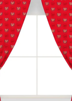 Arsenal FC Red Repeat Crest Curtains