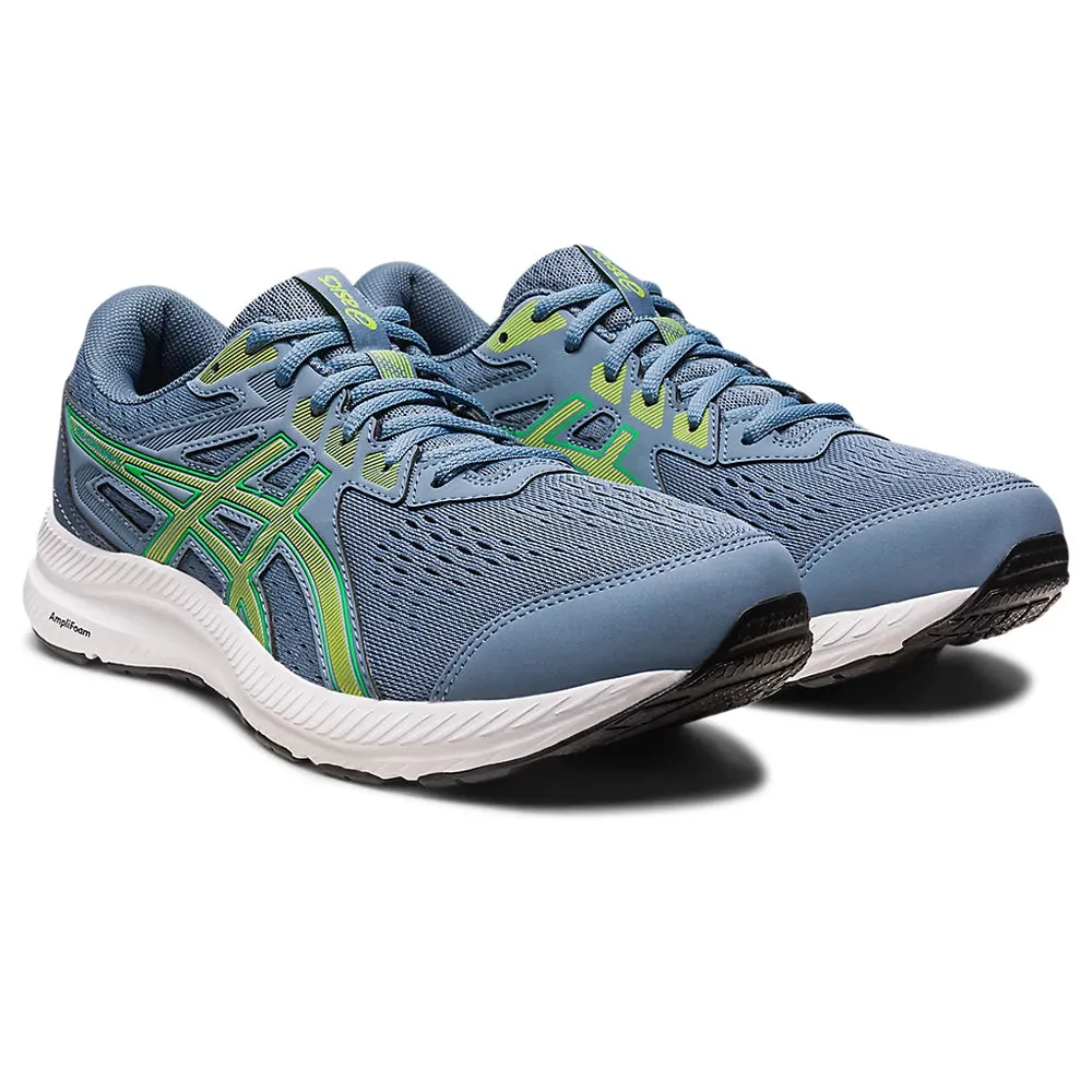 ASICS GEL-CONTEND 8 (M) - (STEEL BLUE/LIME ZEST) RUNNING SHOES