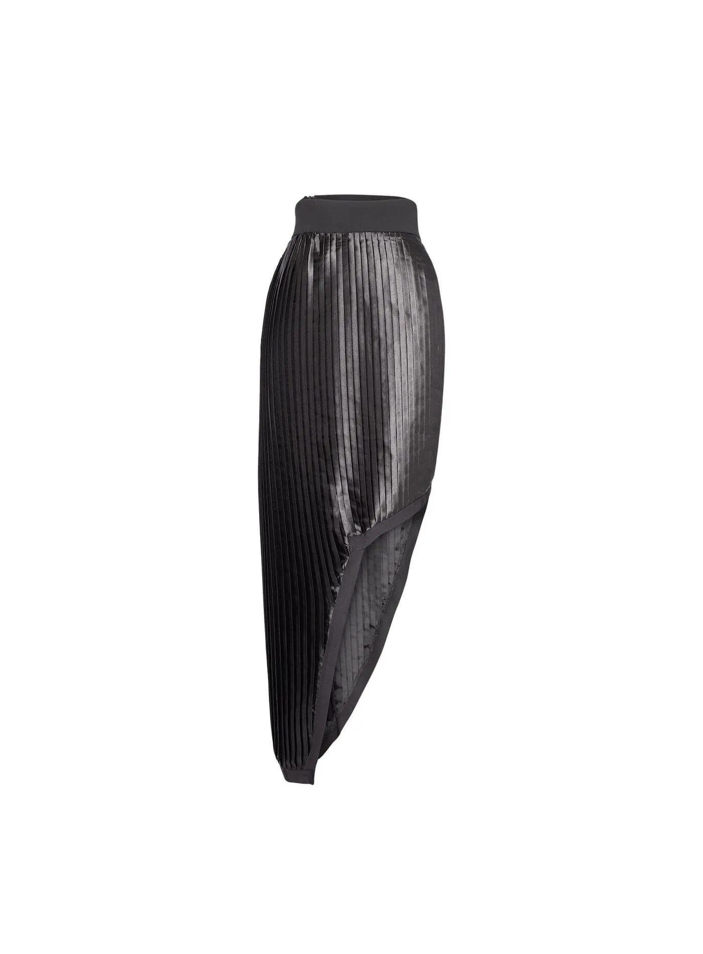 Asymmetric Knife Pleat Skirt