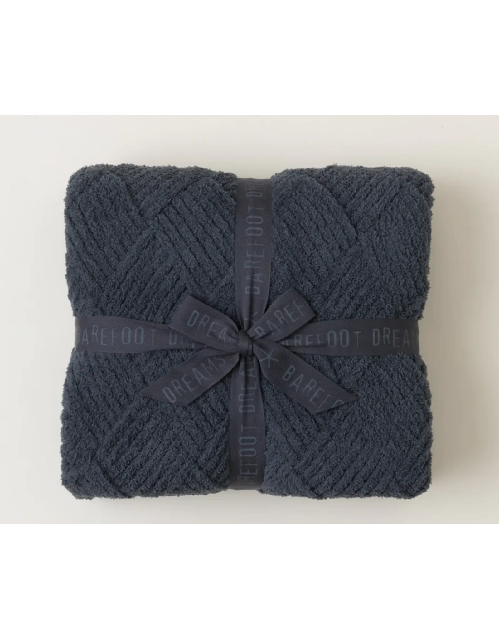 Barefoot Dreams Cozychic Diamond Weave Blanket Slate Blue