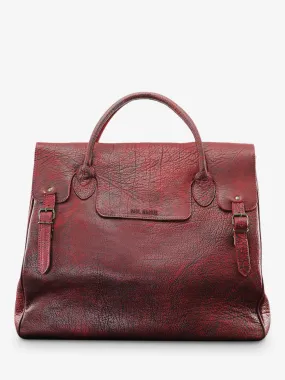 big leather travel bag for men Red - Rouen-Delhi Dark Red | PAUL MARIUS