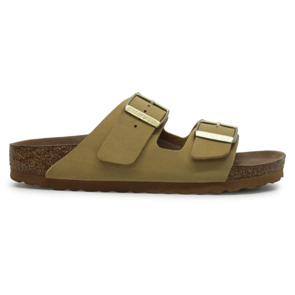 Birkenstock Arizona Vegan Latte Cream Birko-Flor Nubuck Unisex Sandals - UK 5