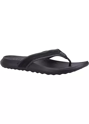 Black Myers Flip Sport Mode Sandals by Hey Dude | Look Again