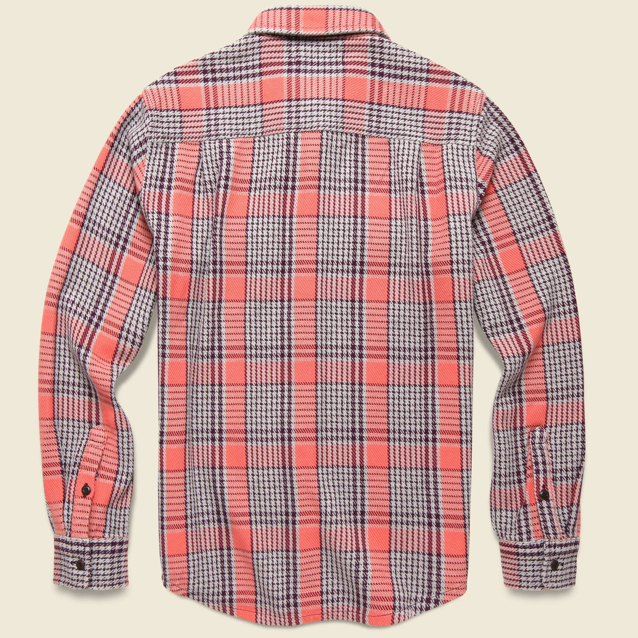 Blanket Shirt - Bright Coral Graph Plaid