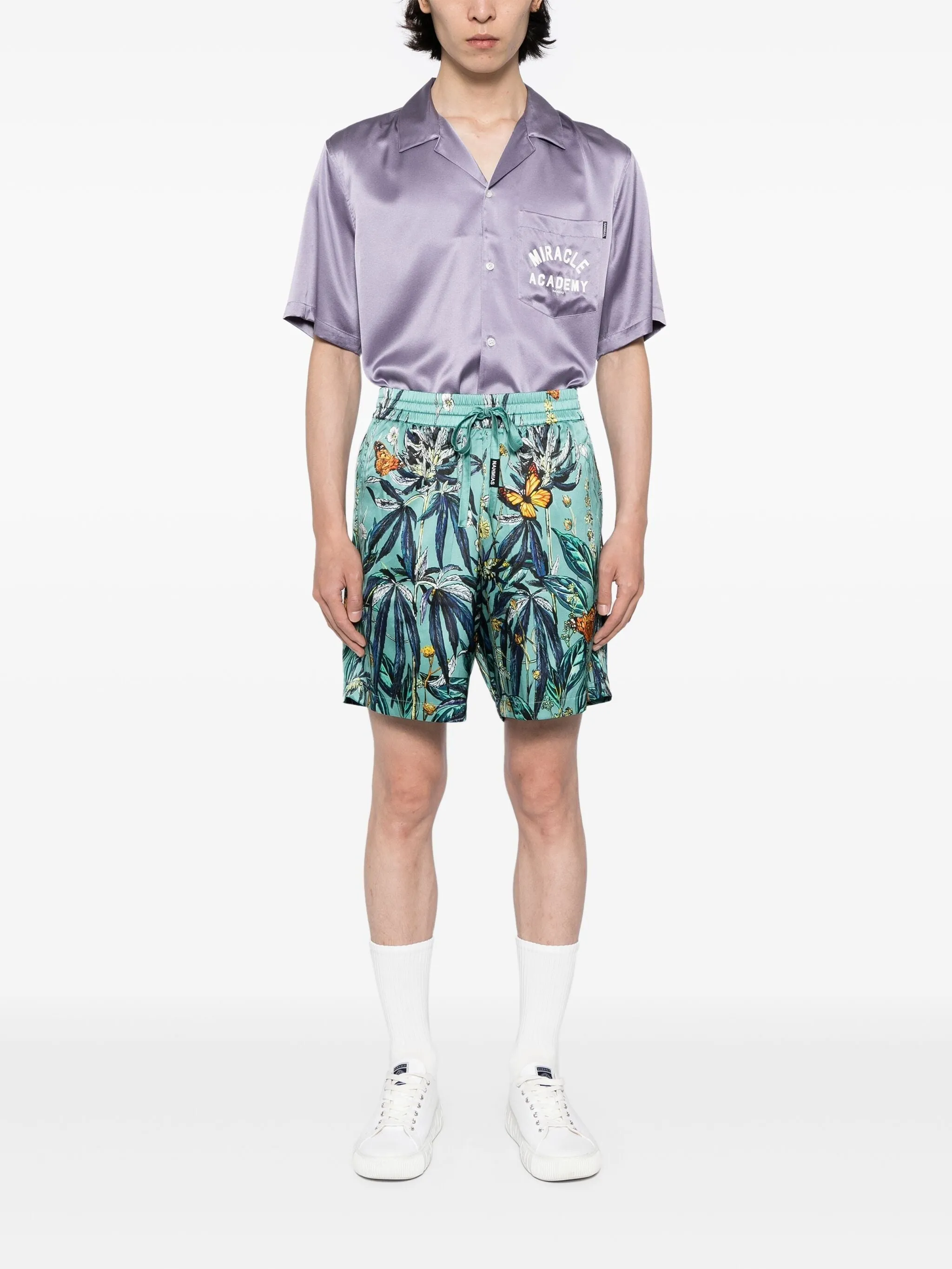 BOTANICAL CAMP-COLLAR SHORT