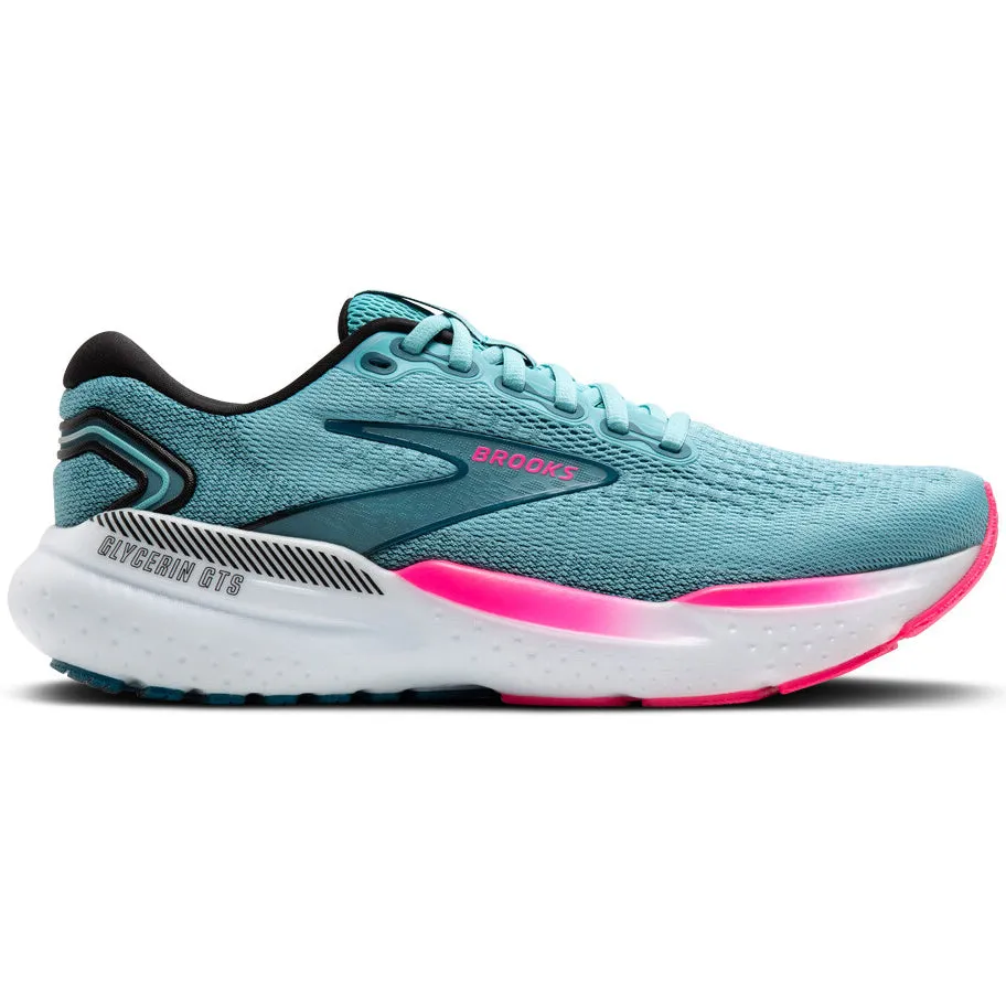 Brooks Women's Glycerin GTS 21 Running Shoes Moroccan Blue / Aqua / Pink