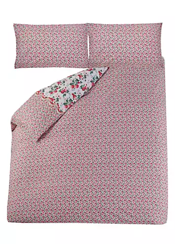 Cath Kidston Strawberry 100% Cotton Percale 180 Thread Count Duvet Cover Set | Kaleidoscope