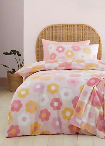 Catherine Lansfield Kids Retro Daisy Duvet Cover Set | Kaleidoscope