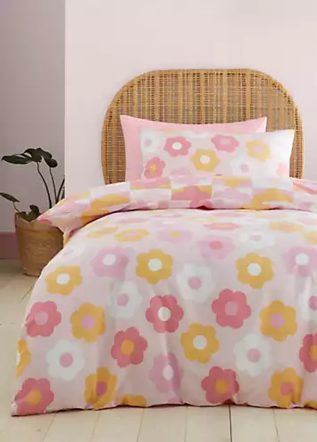 Catherine Lansfield Kids Retro Daisy Duvet Cover Set | Kaleidoscope