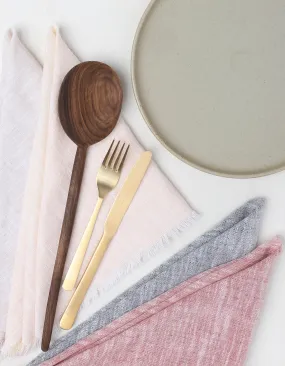 Chambray Woven Linen Napkins and Tea Towels