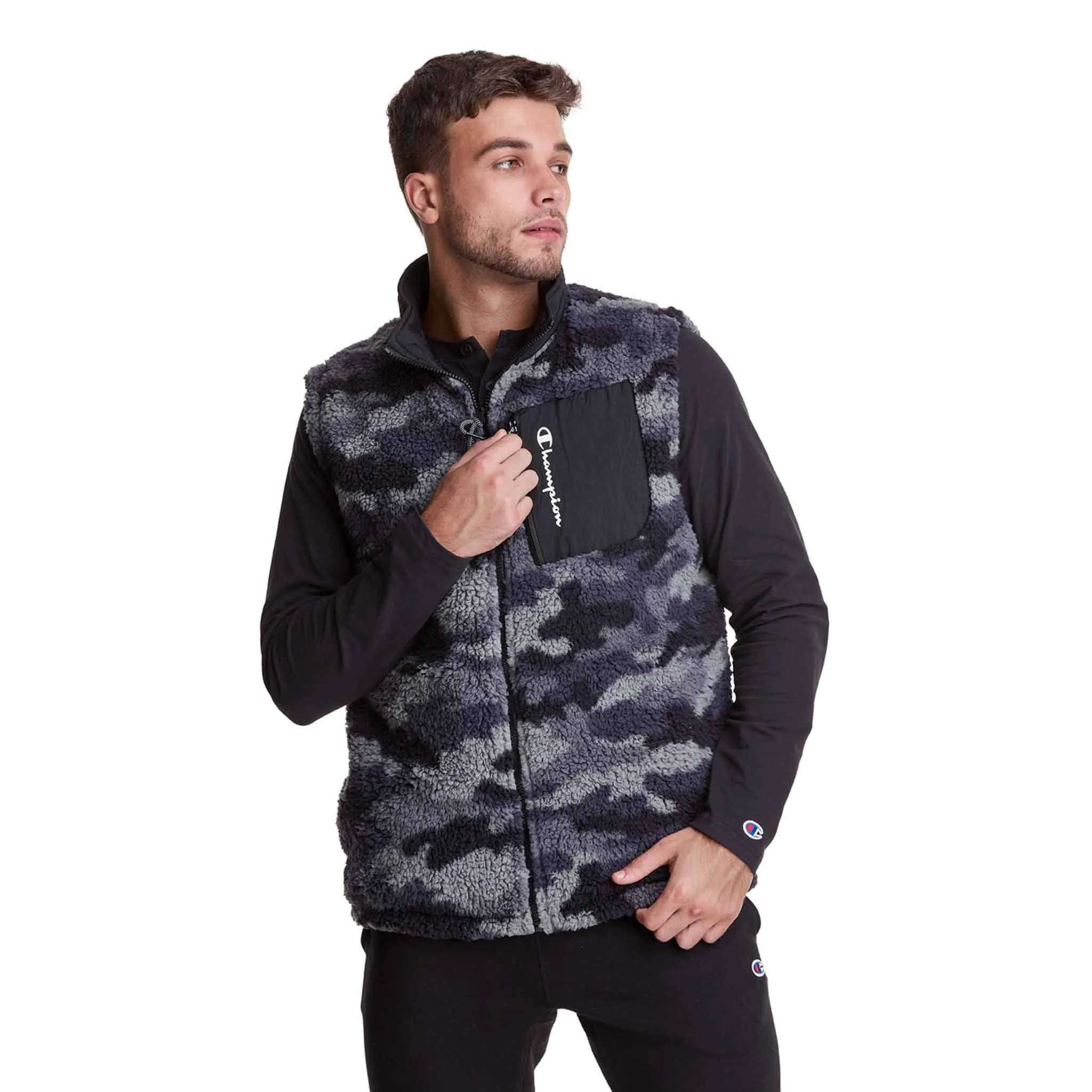 Champion veste AOP Reversible Cozy High Pile Vest pour homme