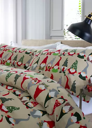 Deyongs Christmas Gonks Brushed Cotton Duvet Cover Set | Kaleidoscope