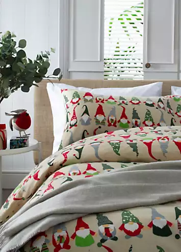 Deyongs Christmas Gonks Brushed Cotton Duvet Cover Set | Kaleidoscope