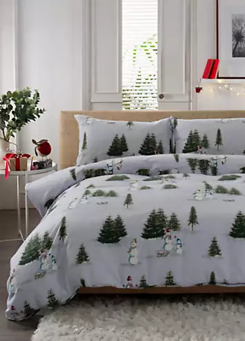 Deyongs Snowmen Brushed Cotton Duvet Cover Set | Kaleidoscope