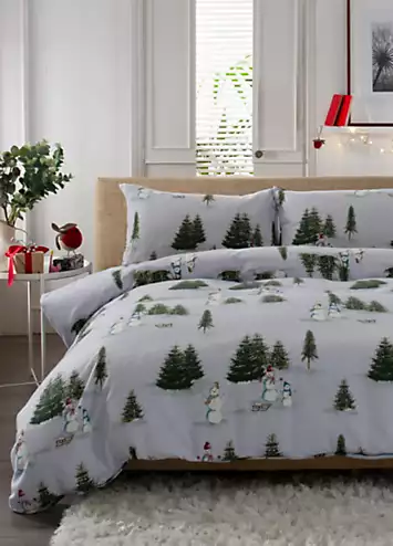 Deyongs Snowmen Brushed Cotton Duvet Cover Set | Kaleidoscope