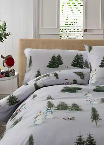 Deyongs Snowmen Brushed Cotton Duvet Cover Set | Kaleidoscope