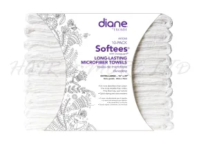 Diane Softees Microfibre Towels, 10 Pack - White