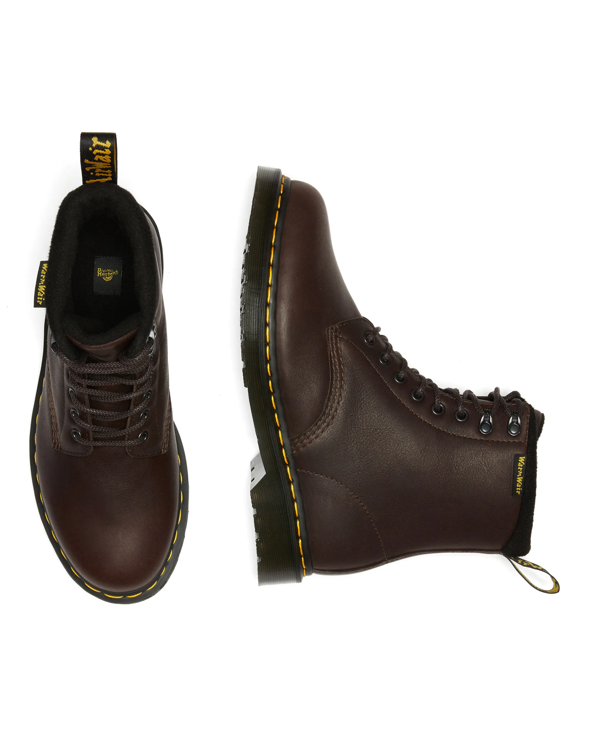 Dr Martens 1460 Pascal Warmwair Valor WP Brown Yellow Stitching