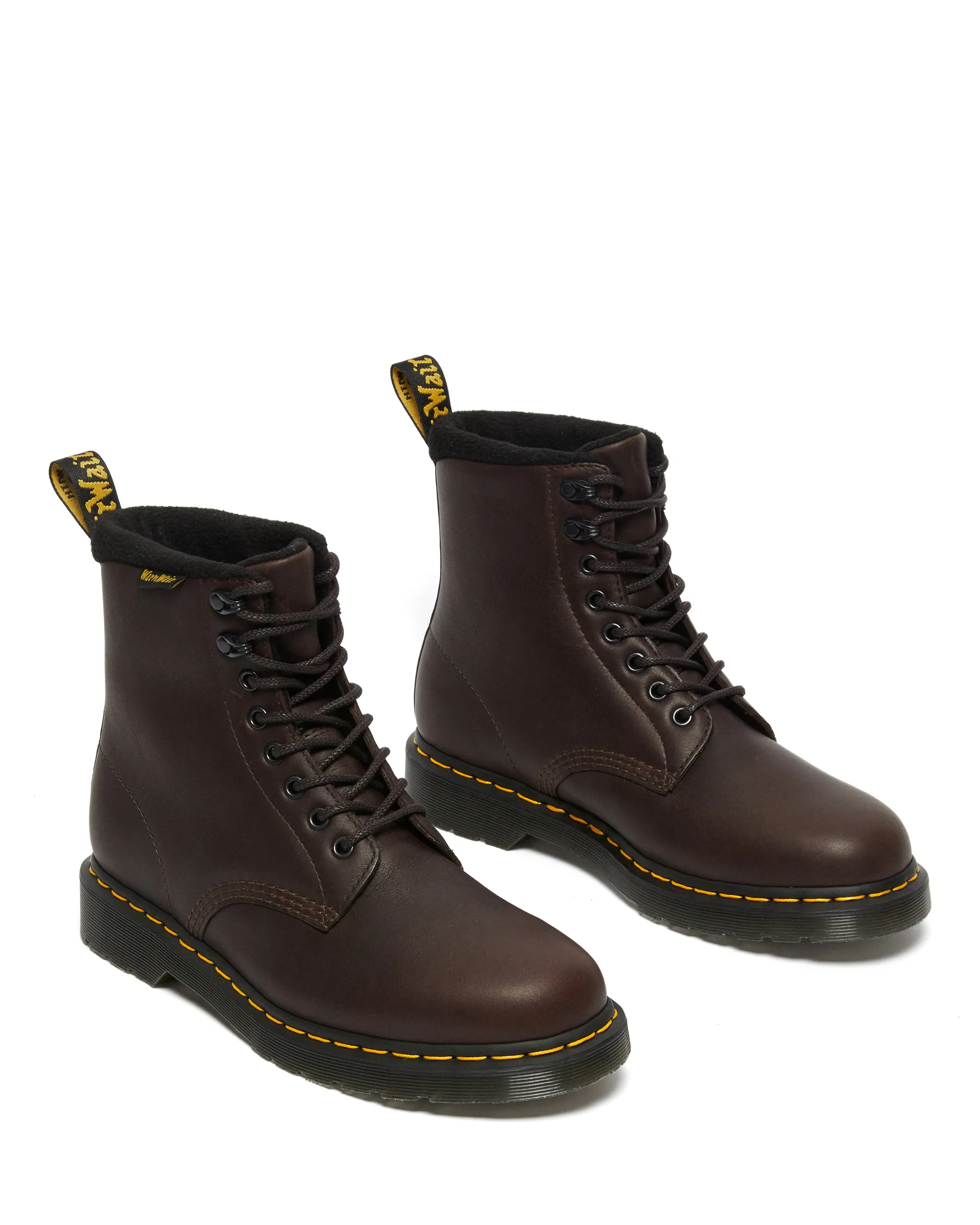 Dr Martens 1460 Pascal Warmwair Valor WP Brown Yellow Stitching