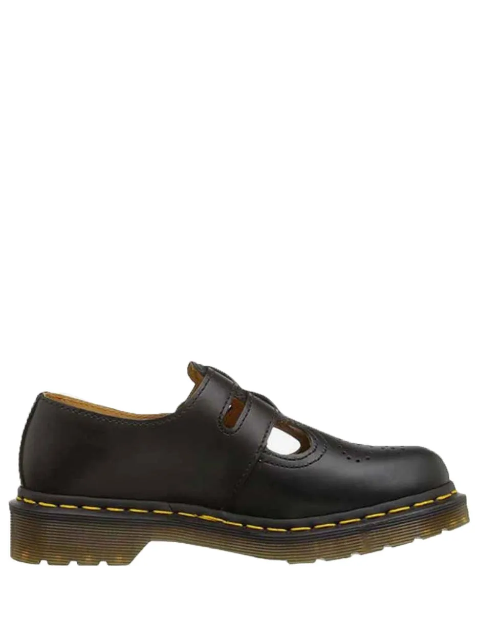 Dr. Martens 8065 Mary Jane Shoe in Black Smooth Leather