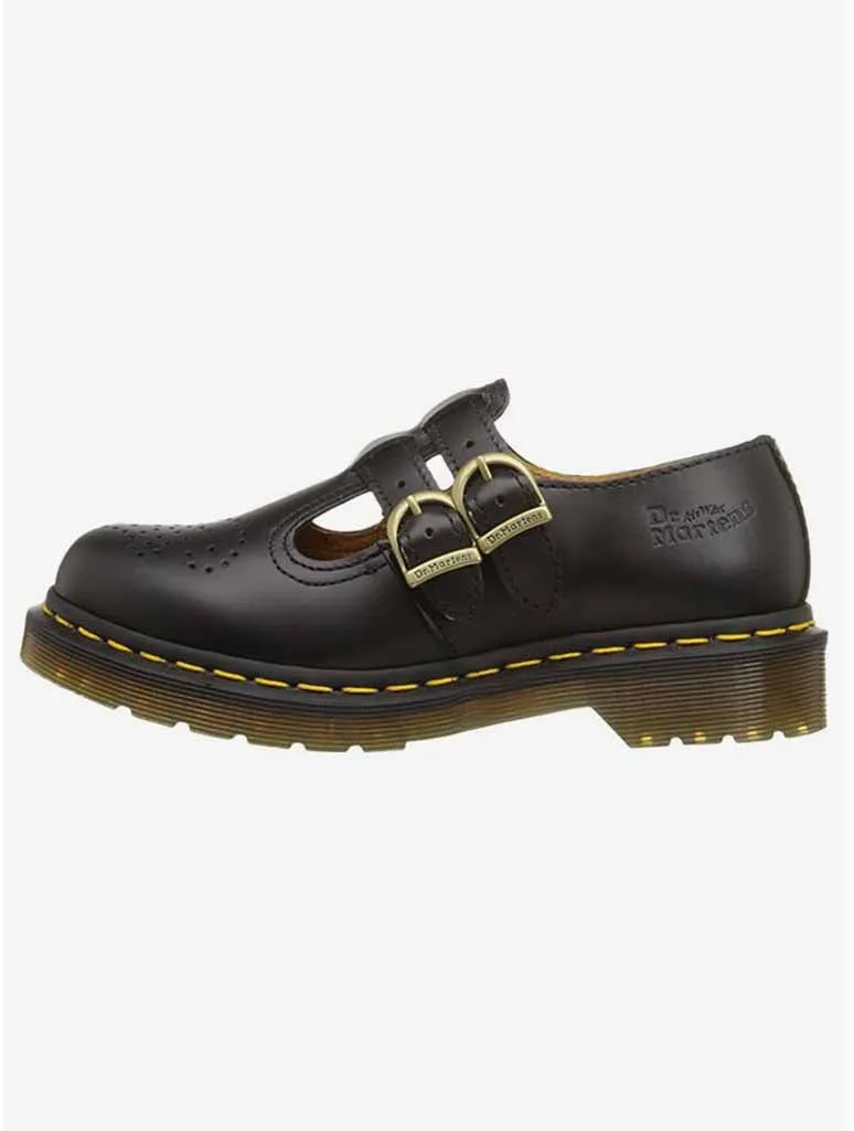 Dr. Martens 8065 Mary Jane Shoe in Black Smooth Leather