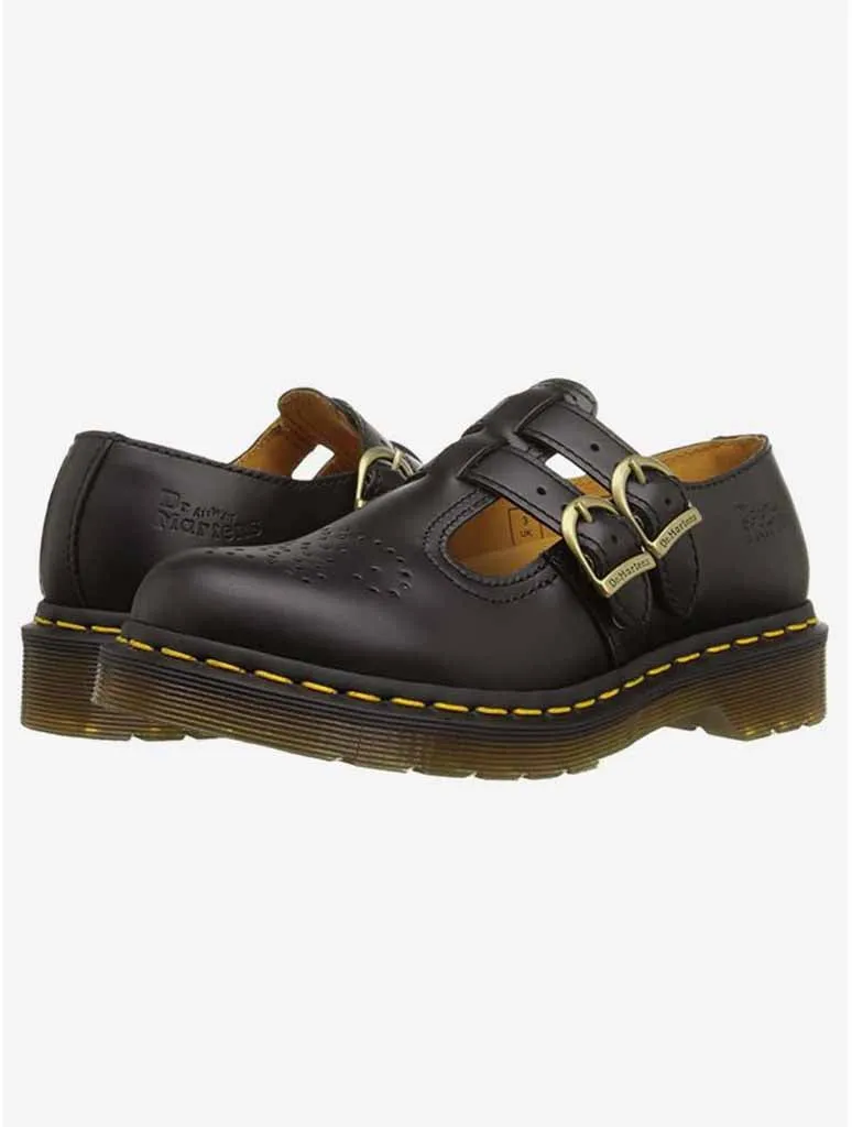 Dr. Martens 8065 Mary Jane Shoe in Black Smooth Leather