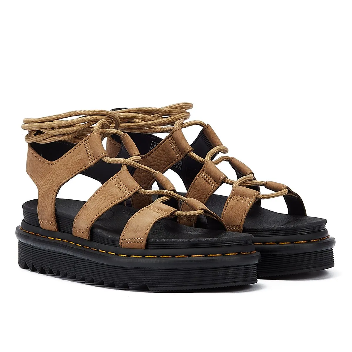 Dr. Martens Nartilla Tumbled Nubuck Savannah Women's Tan Sandals