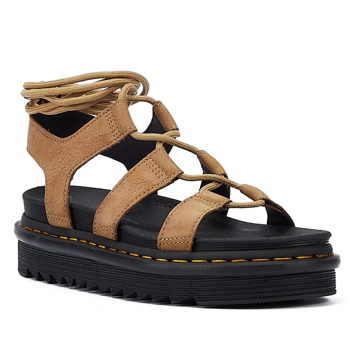 Dr. Martens Nartilla Tumbled Nubuck Savannah Women's Tan Sandals