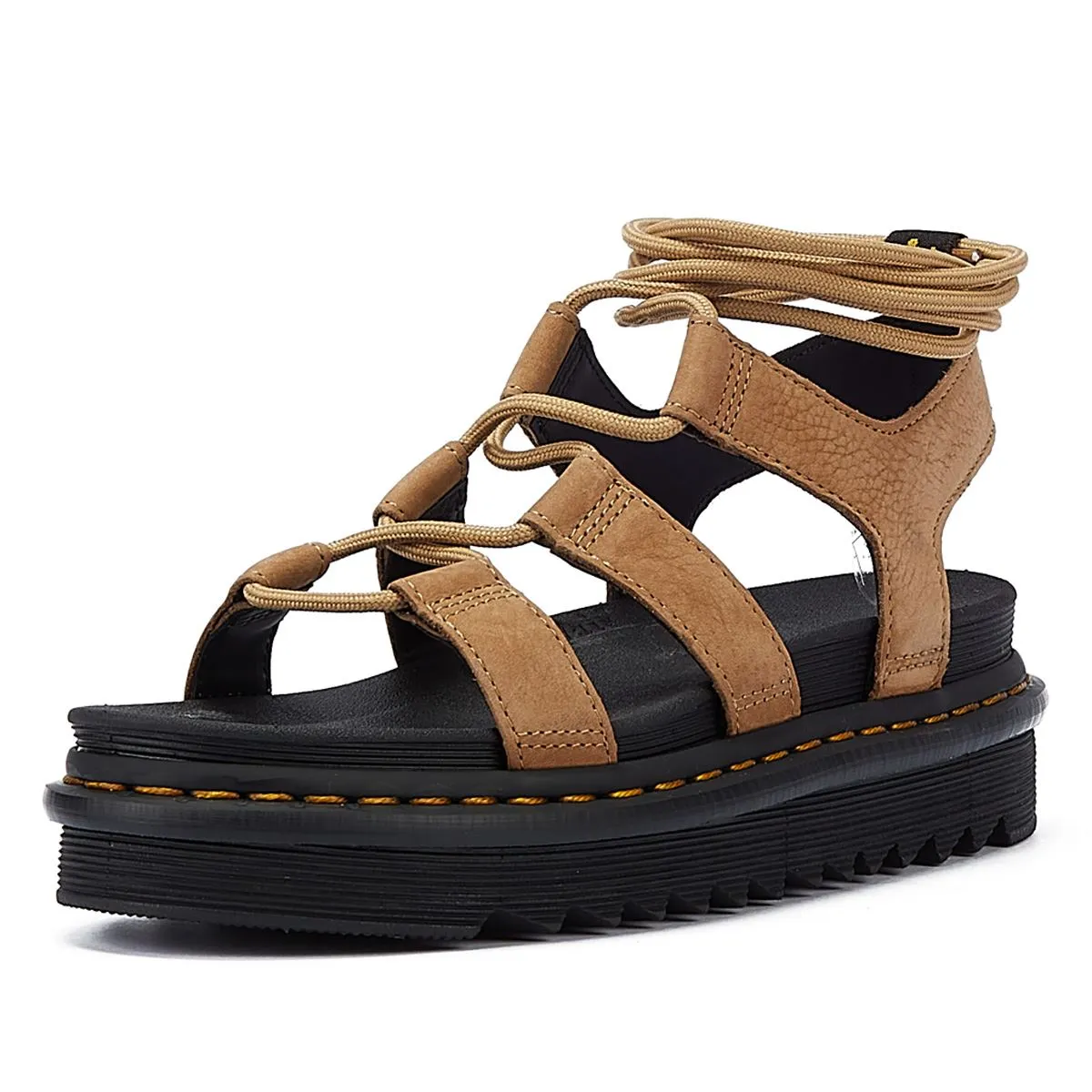 Dr. Martens Nartilla Tumbled Nubuck Savannah Women's Tan Sandals