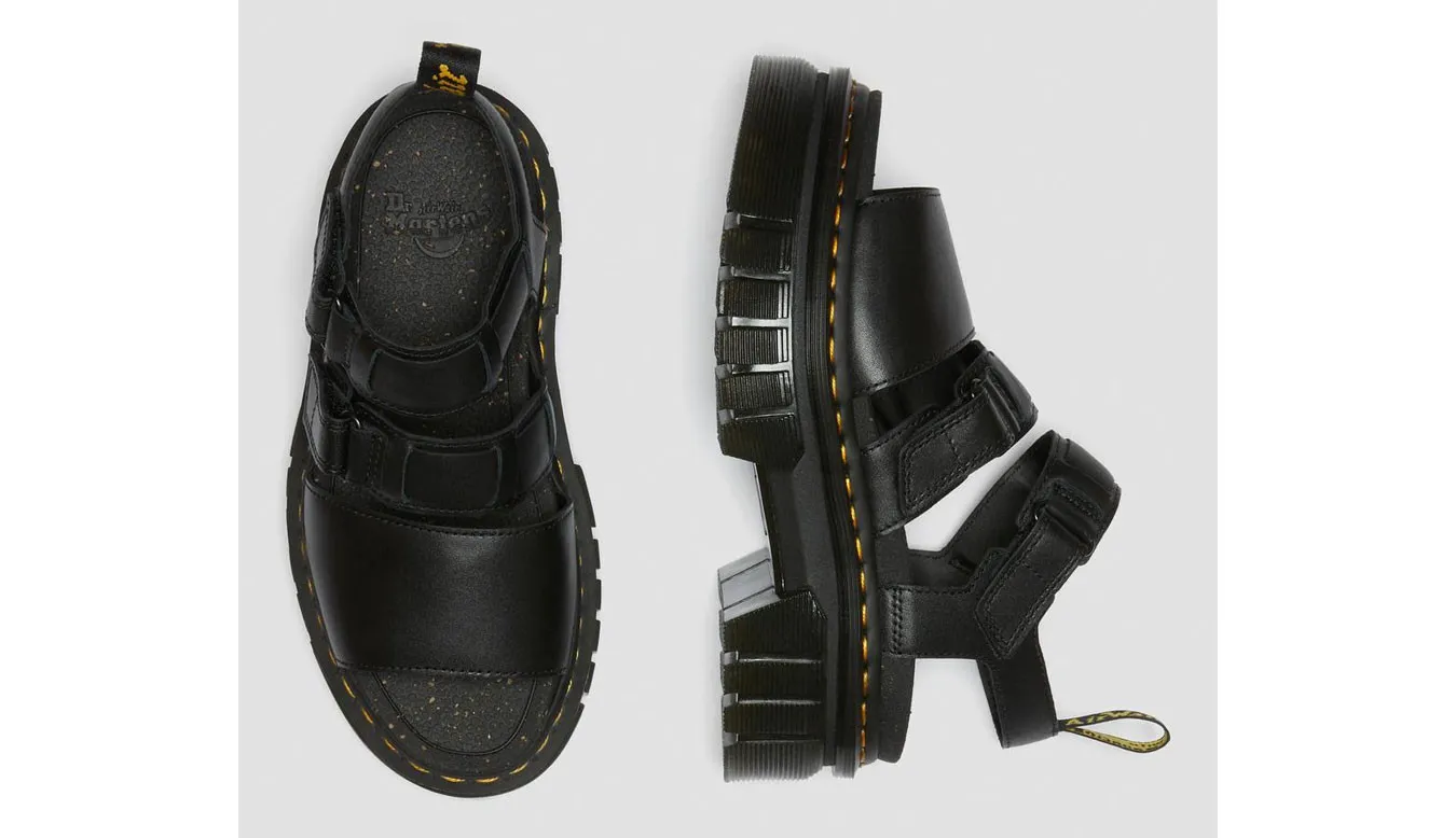 Dr. Martens Ricki Nappa Lux Leather3-Strap Platform Sandals