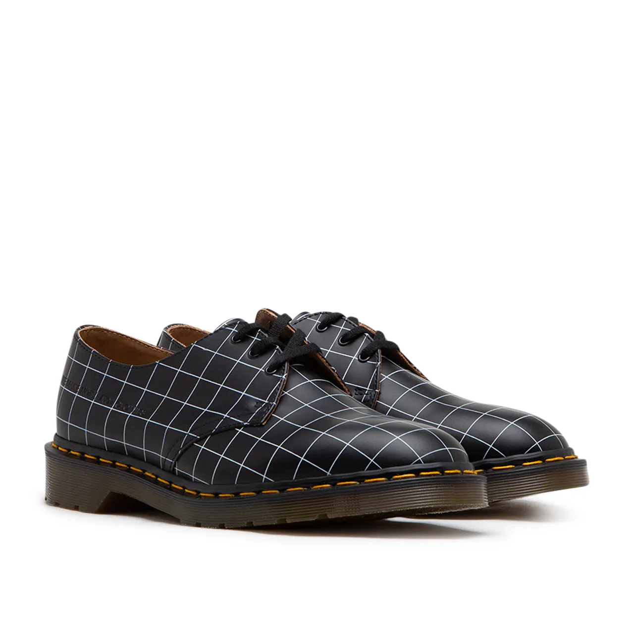 dr. martens x undercover 1461 check smooth (black)