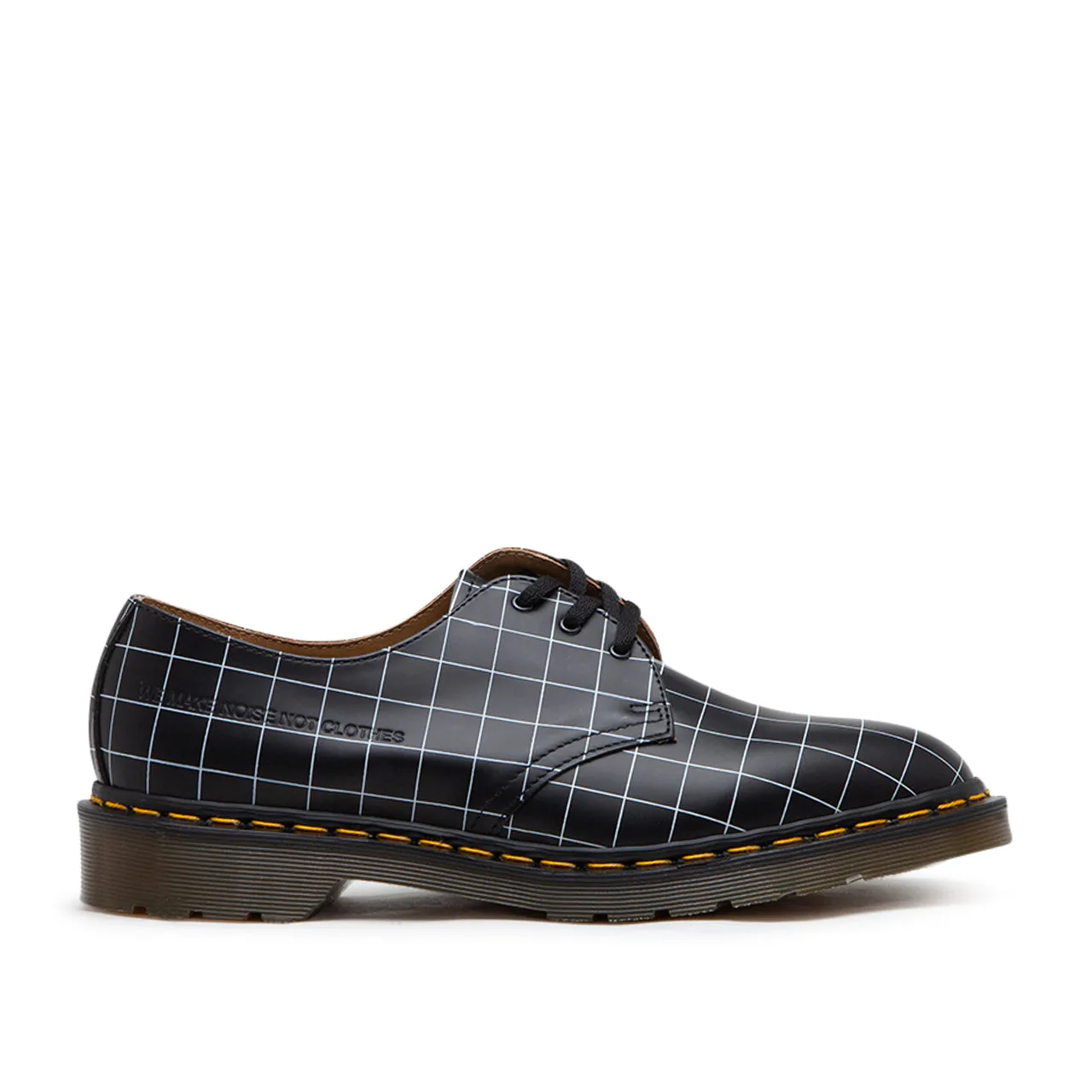 dr. martens x undercover 1461 check smooth (black)