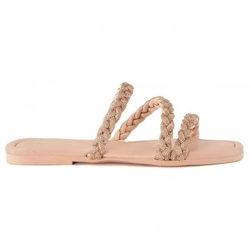 Dune London Lassa Mule | Nude | Women's Slip-on Sandals