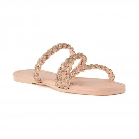 Dune London Lassa Mule | Nude | Women's Slip-on Sandals