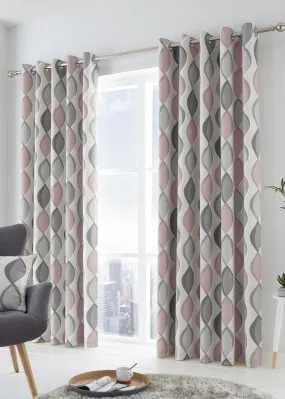 Fusion Lennox Pink Eyelet Curtains