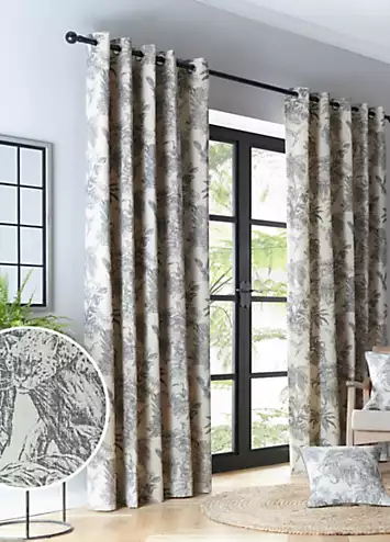 Fusion Saranda Lined Eyelet Curtains | Kaleidoscope