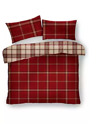 Gaveno Cavailia Bardsley Check Duvet Cover Set - Red | Kaleidoscope