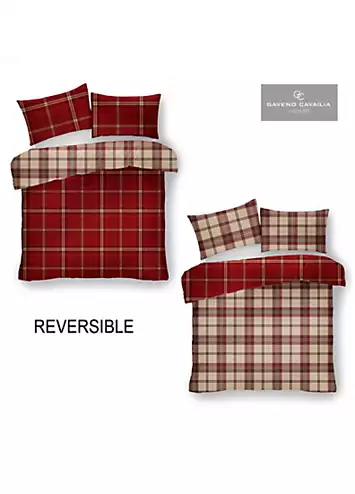 Gaveno Cavailia Bardsley Check Duvet Cover Set - Red | Kaleidoscope