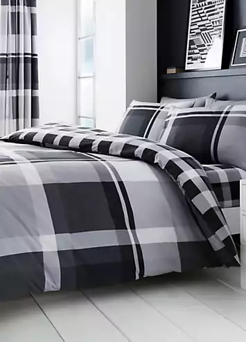 Gaveno Cavailia Waverly Check Duvet Cover Set - Grey | Kaleidoscope