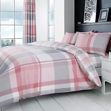 Gaveno Cavailia Waverly Check Duvet Cover Set - Pink | Kaleidoscope