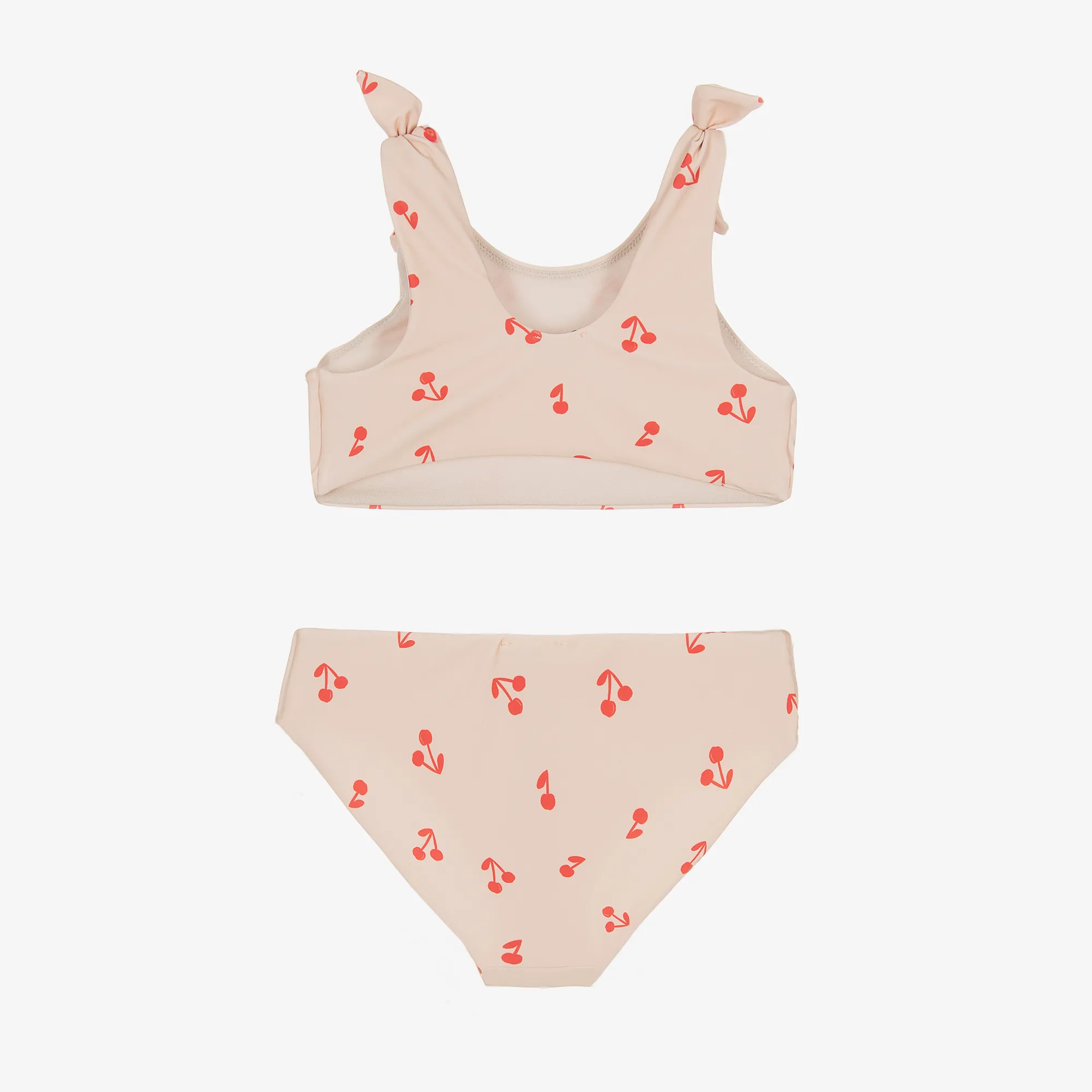 Girls Pink Cherry Print Bikini (UPF 40+)