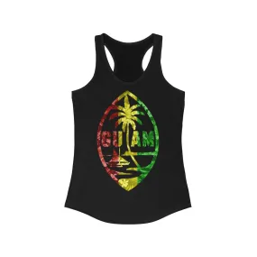 Guam Rasta Floral Racerback Tank