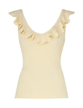 Halliday V-Neck Frill Tank