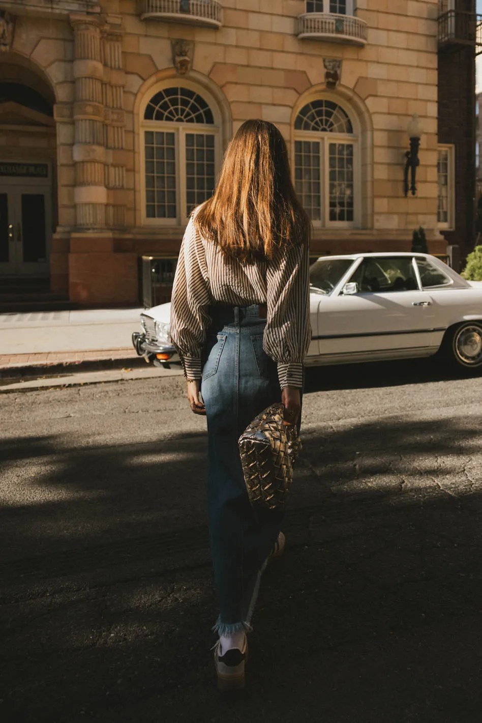 Heather Denim Maxi Skirt